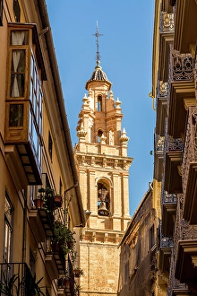 Steeple Prints: Scenic architecture cityscape, Valencia, Spain
