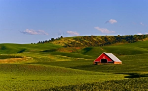 Moscow Prints: A scenic view of a barn in Moscow Idaho