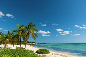Away From It All Prints: A scenic view of the Caribbean Sea and Spotts Beach