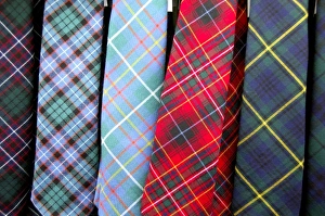 Tartan Prints: Scotland, Gretna Green. Tartan Shop. THIS IMAGE RESTRICTED - Not available to U. S