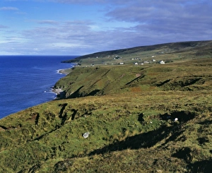 Scotland, Highland, Wester Ross, Gairloch. The homes near Gairloch look to Loch Gairloch