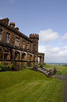 Scotland, Inner Hebrides, Isle of Rum (aka Rhum). Historic Kinloch Castle, c. 1900