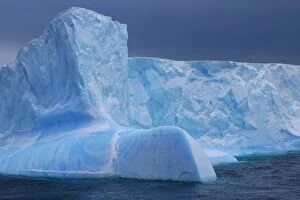 Sculpted tabular iceberg, near South Orkney Islands, Scotia Sea, Subantarctic