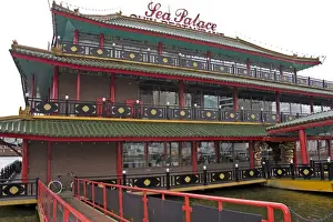 Residential Housing Prints: The Sea Palace, a floating Chinese pagoda style restaurant in Amsterdam