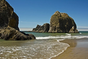 Seastack Prints: Sea Stacks; low tide; Oceanside; Oregon; USA