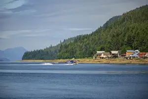 S E Alaska Prints: Seaplane landing, Scenic views near town of Tenakee Springs