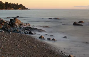 Images Dated 7th February 2019: Seascape with long exposure at Browning Beach, Sechelt, British Columbia, Canada