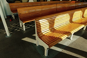 Ferry Prints: Seats on the Chelan Ferry, San Juan Islands, Washington State, USA