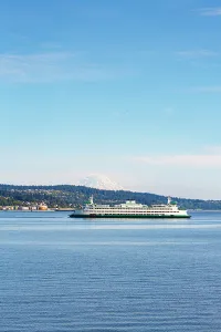 Danita Delimont New Images May 2025 Prints: Seattle to Bainbridge ferry on Puget Sound, Washington State, USA