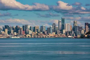Danita Delimont New Images May 2025 Prints: Seattle skyline from Puget Sound, Washington State, USA