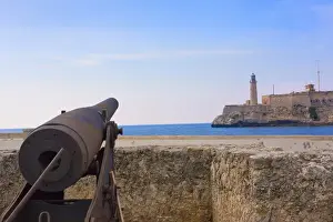 Cannon Prints: Seawall with El Morro Fort, Havana, UNESCO World Heritage site, Cuba