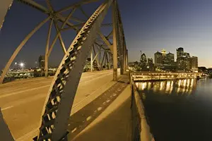 Sky Line Prints: Second Street Bridge and Louisville skyline reflecting on Ohio River, Louisville, KY