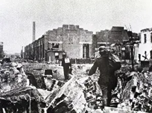 SECOND WORLD WAR. Battle of Stalingrad fought between Russian and German troops