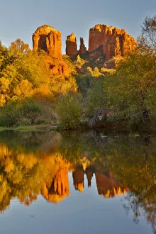 Images Dated 12th November 2016: Sedona and the Red Rock Crossing with river reflecting the red rock