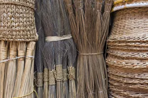 Basket Prints: Selling brooms and baskets in Bhaktapur Durbar Square, UNESCO World Heritage site