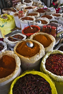 Spice Prints: Selling spices at the market, Guilin, Guangxi, China
