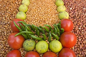 Sell Prints: Selling vegetable at the market, Delhi, India