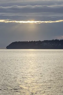 Tall Ship Prints: Semiahmoo Bay sunset, Blaine, Washington State