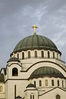 Images Dated 6th May 2007: SERBIA, Belgrade. Afternoon View of Sveti Sava Church-Worlds Biggest Orthodox Church