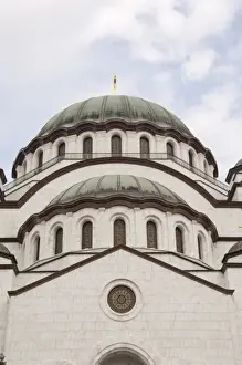 Belgrade Prints: Serbia, Belgrade. St. Save Temple (aka Hram Svetog Save) largest Serbian Orthodox