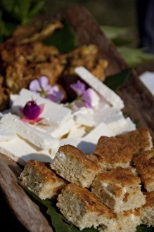Serbia, Donji Milanovac. Port city along Danube River. Traditional Serbian snack