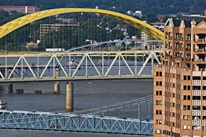 Series of bridges crossing Ohio Rvier between Covington, KY and Cincinnati, Ohio