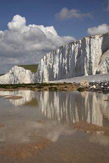 Seven Sisters Chalk Cliffs, Birling Gap, East Sussex, England, United Kingdom