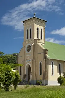 Seychelles, Island of La Digue. Notre Dame de L Assomption church