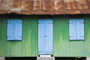 Seychelles, La Digue Island, La Passe, Creole house
