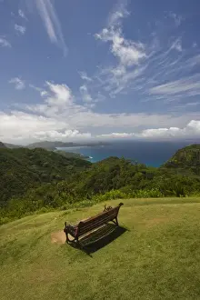Seychelles, Mahe Island, Morne Seychellois National Park, view of the western coast
