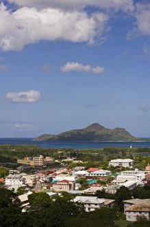 Images Dated 21st October 2008: Seychelles, Mahe Island, Victoria, from Beau Vallon Road