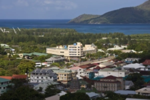 Images Dated 21st October 2008: Seychelles, Mahe Island, Victoria, from Beau Vallon Road