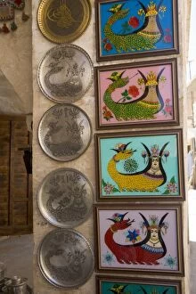Shahmeran (Shahmaran) painted on glass and engraved on copperplates, Mardin, Southeast Anatolia