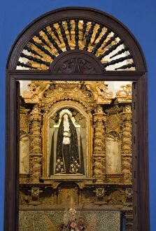 Images Dated 8th May 2005: Shrine in Church of San Francisco and monastery, famous for its catacombs and library