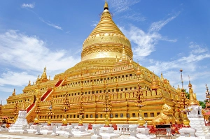 Images Dated 3rd June 2024: Shwezigon Pagoda, Bagan, Myanmar