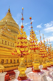 Images Dated 3rd June 2024: Shwezigon Pagoda, Bagan, Myanmar