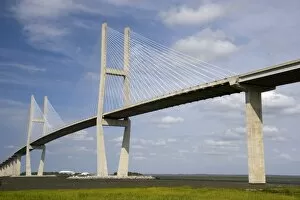 Images Dated 17th September 2007: The Sidney Lanier Bridge crossing the South Brunswick River at Brunswick, Georgia