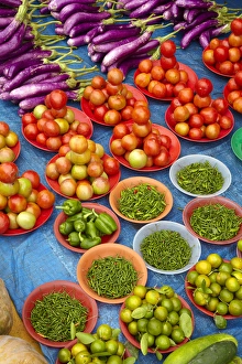 Vegetable Prints: Sigatoka Produce Market, Sigatoka, Coral Coast, Viti Levu, Fiji, South Pacific
