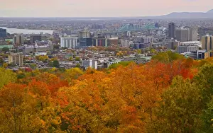 Site Seeing Prints: Sights of Montreal, scenic view Montreal from Mount Royal Park