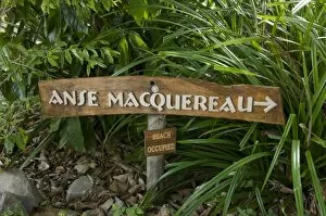 Sign for Anse Macquereau Beach
