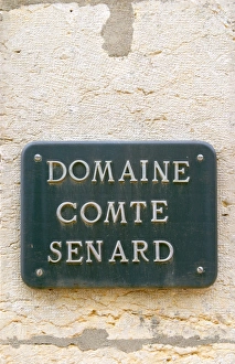 Wine Country Prints: Sign at Domaine Comte Senard in Aloxe-Corton, Bourgogne