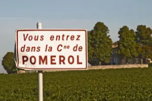 Cultivate Prints: A sign saying Vous entrez dans la commune de Pomerol - you are entering