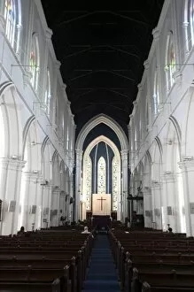 Singapore. The interior view of St. Andrews Cathedral