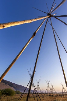 Teepee Prints: Site of Chief Joseph of the Nez Perce campsite at Big Hole National Battlefield, Montana