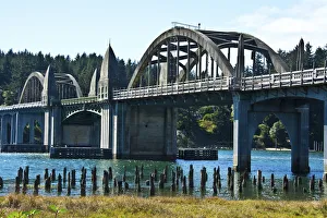 Landscape Prints: Siuslaw River Bridge, Siuslaw River, Florence, Oregon, USA