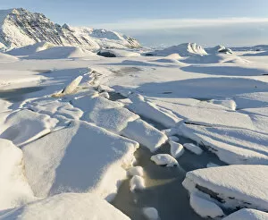 Iceland Gallery: Skaftafelljoekull glacier in the Vatnajoekull NP during Winter
