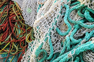 Rope Prints: Skagen, Denmark. Colored fishing nets