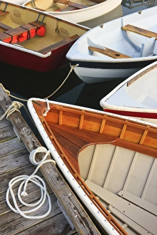 Rope Prints: Skiffs in Southwest Harbor, Maine. Near Acadia National Park