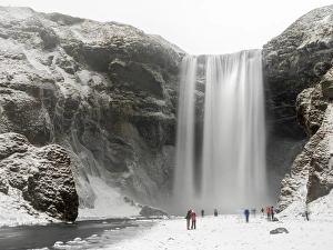 Images Dated 16th February 2015: Skogafoss during winter, one of the icons of Iceland. europe, northern europe, iceland
