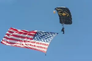 Old Glory Prints: SkyFest, airshow, USSOCOM, army paratrooper, New Smyrna Beach, Florida, USA